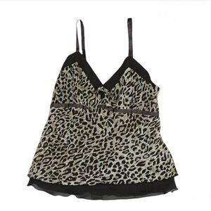 Y2K Leopard Print Cami 🐆 Mob Wife Aesthetic